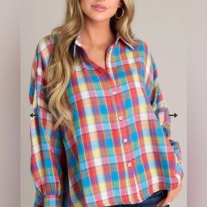 Aura Swing Button Down Top